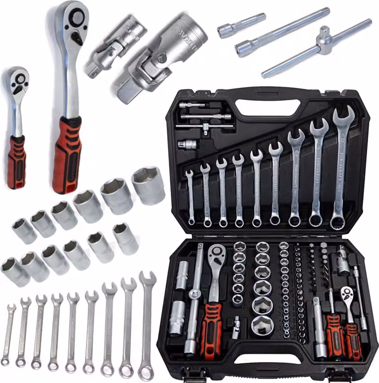 Set di utensili chiavi bussole punte 82 pezzi valigetta