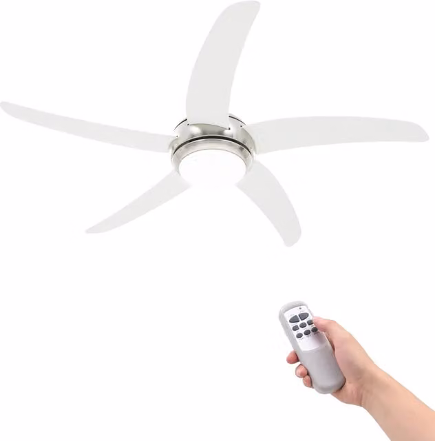 Ventilatore da Soffitto Decorato con Luce 128 cm Bianco CFW9203155