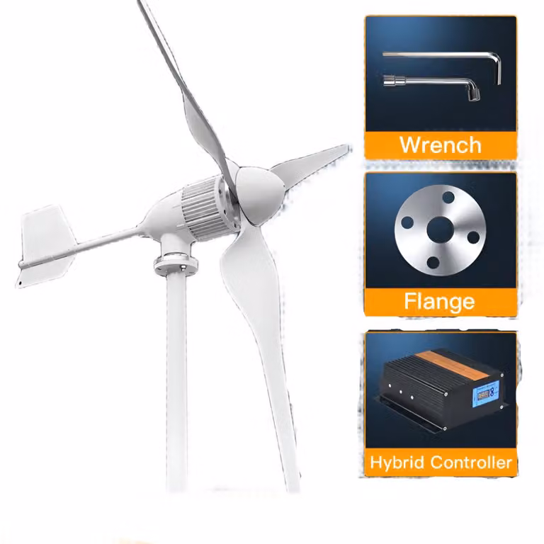 Turbina eolica - Asse orizzontale - Generatore eolico da 6 kW - Sistema di energia eolica - Energia sostenibile