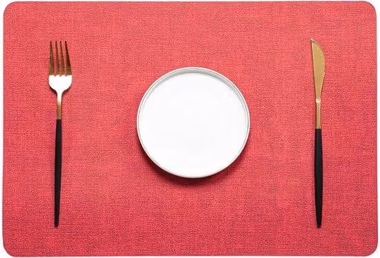Set di 6 tovagliette - Tovaglietta quadrata in tessuto - Resistente al calore - Impermeabile, resistente all'olio, antiscivolo - Tovaglietta da 43x30 cm - Adatta per uso interno ed esterno