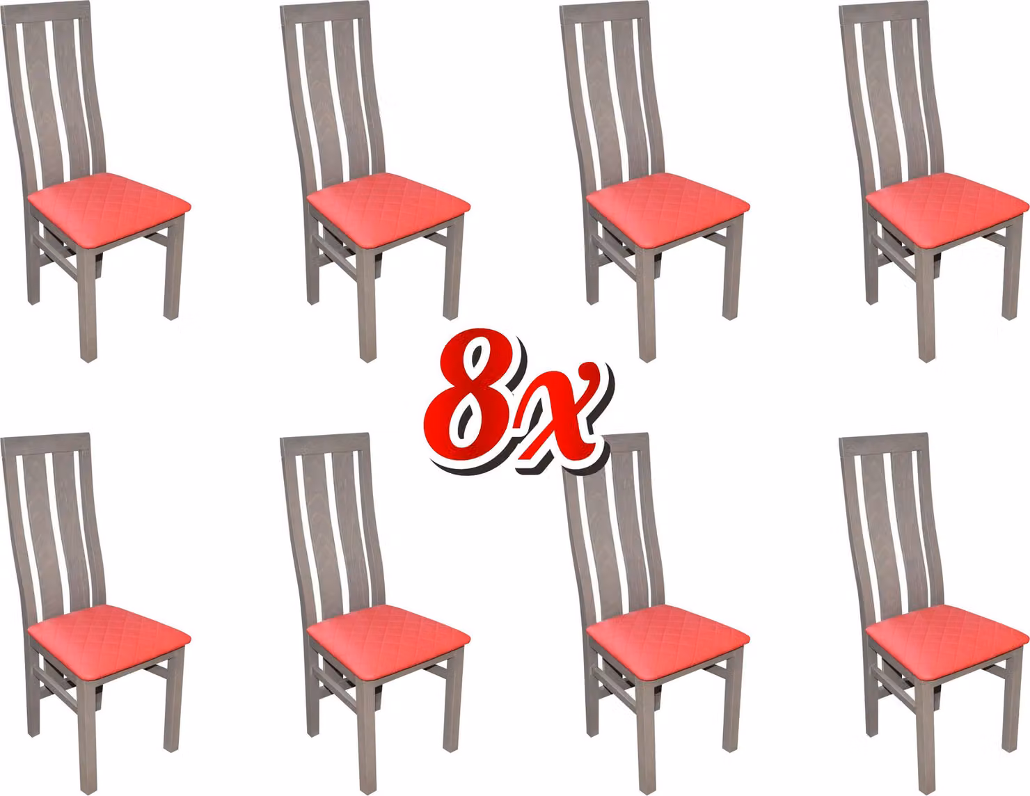 Garnitur 8x Stühle Stuhl Polster Moderne Sets Design Lehn Sessel Komplett Möbel