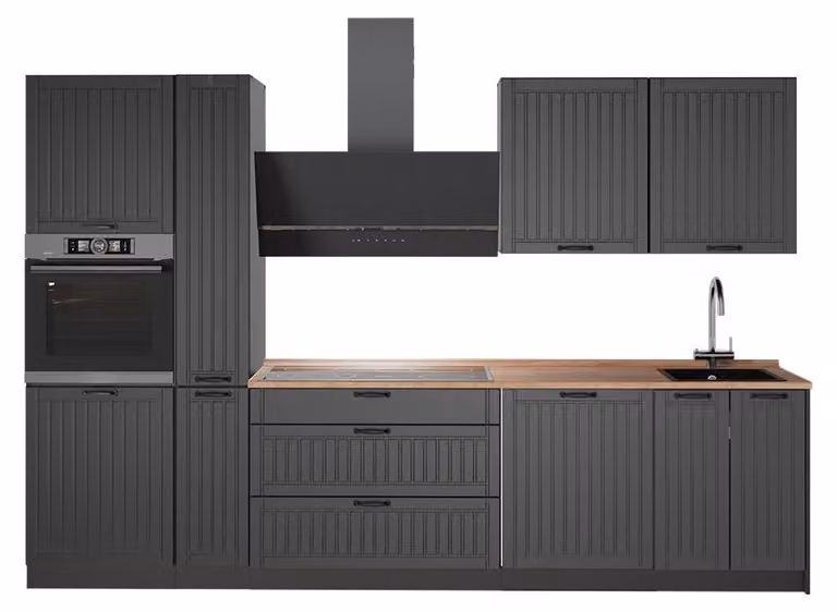 Cucina componibile Vicco Fame-Line Grigio scuro/Antracite 310 cm, PL Rovere, Model 64258