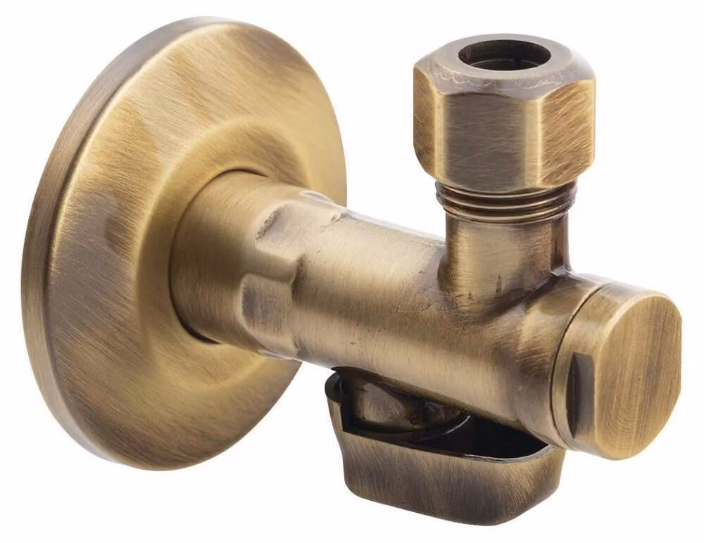 Sapho Reitano Rubinetteria Antea - Valvola ad angolo con dado, 1/2" x 3/8", bronzo 2020BRO