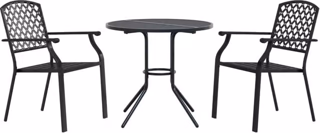 Sedie da Cucina Impilabili 3 pz Antracite in Acciaio Verniciato CFW3778852