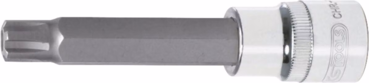 KS TOOLS 1/2" CHROMEplus bit socket RIBE con foro frontale lungoM14 - 918.1788