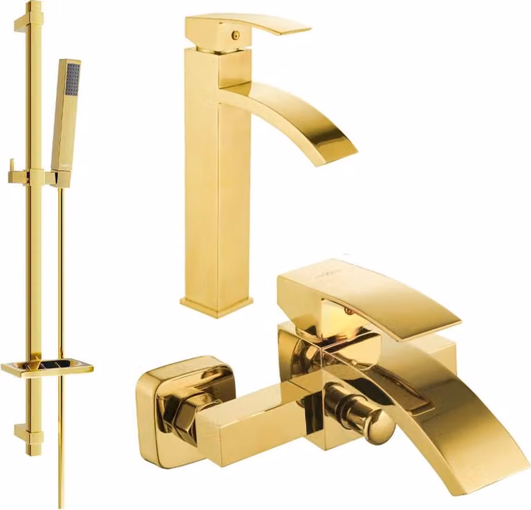 Mexen Libra DQ77 set da bagno, dorato - 745113DQ77-50
