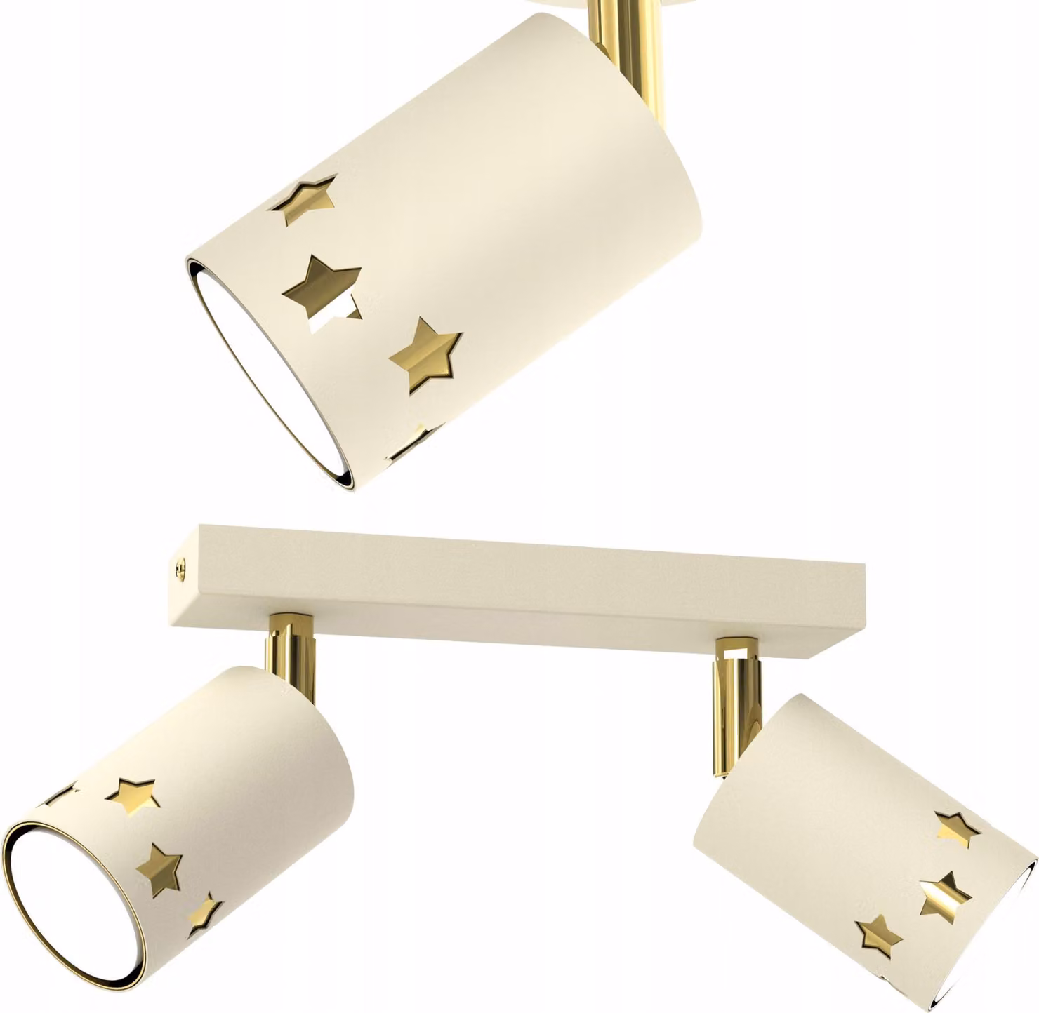 Lampada Da Tetto Per Bambini A Led Beige Stella Ecru Oro Gu10