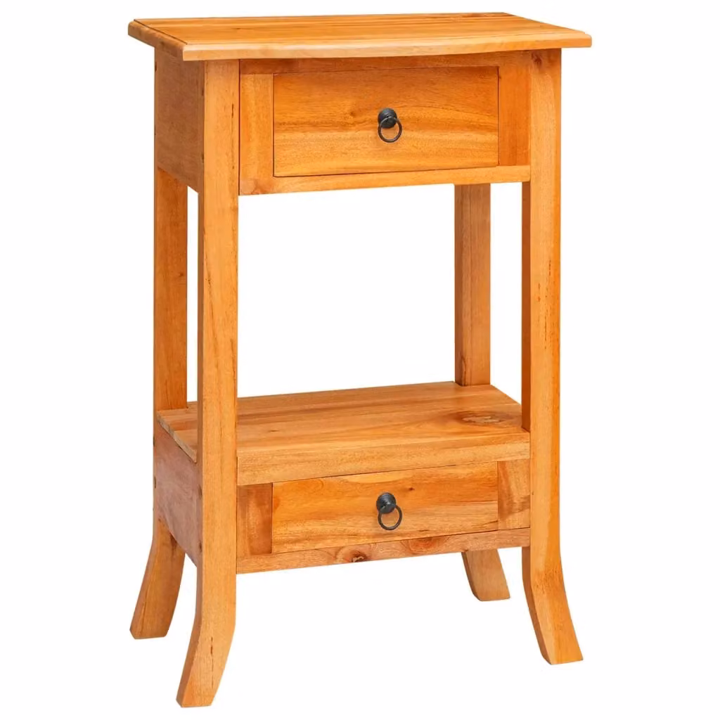 vidaXL Tavolo consolle con cassetto in legno stile rustico, Marrone, L 50,5 x P 30 x H 75,5 cm – 2
