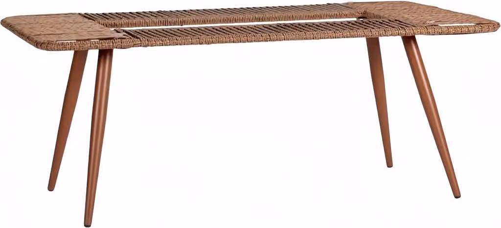 Couchtisch Hochwertig Braun Moderner Design Luxus Kaffeetisch Rattan Beistell