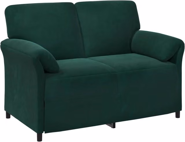Divano | Divano da soggiorno | Sofa a 2 Posti Verde Scuro 138 x 83 x 95 cm Velluto