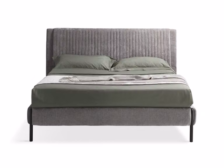 Letto Matrimoniale in Velluto MIAMI Grigio