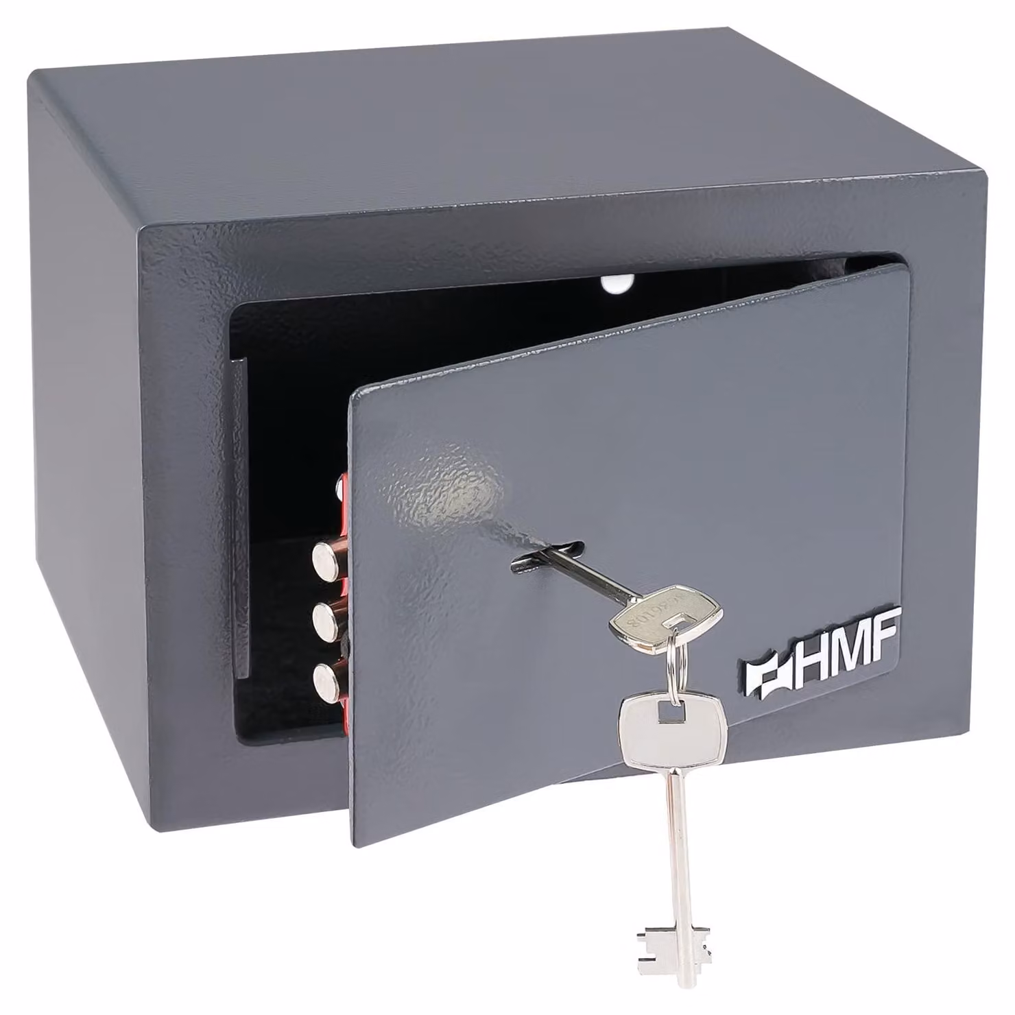 Piccola cassaforte a chiave - Colore antracite - Dimensioni 23x17x17 cm - Capacità 6,1 litri - Acciaio - Adatta per uso domestico e per l'ufficio