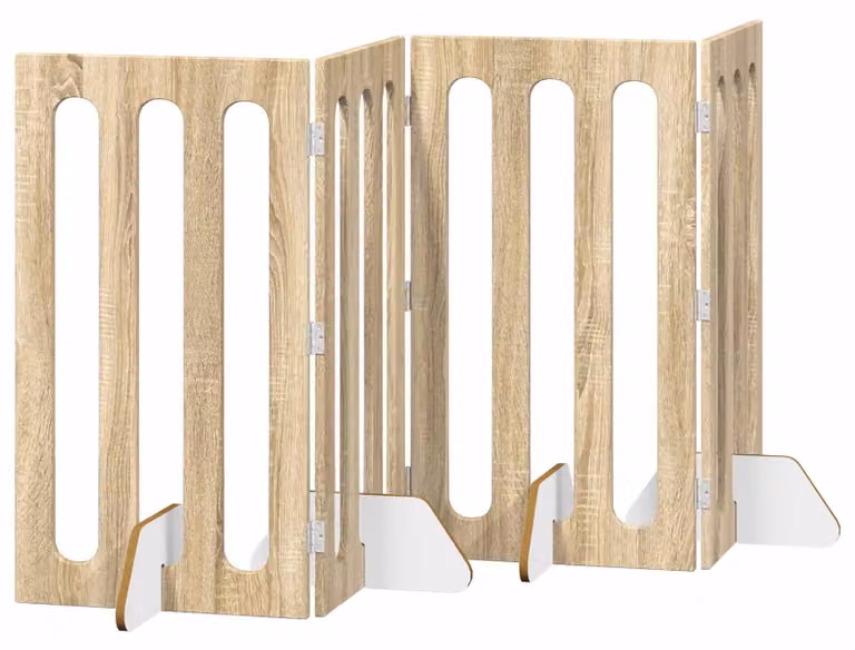 Recinto pieghevole per animali 4 pcs Rovere Sonoma
