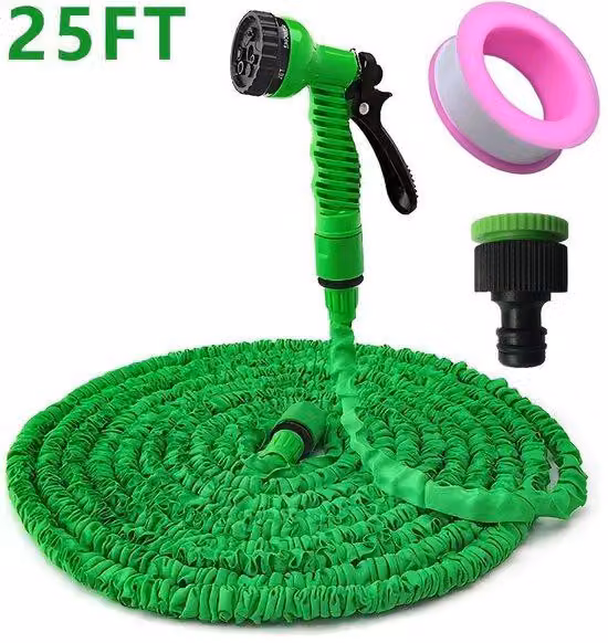 Set di irrigazione ad alta pressione per tubi da giardino, verde (7,6 metri), estensibile