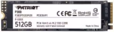 SSD Patriot P300 M.2 2280 PCIe Gen3 x4 da 512 GB Nero