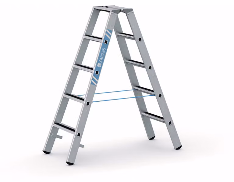 Zarges Leichtmetall-Stufen-Stehleiter R13step B (2x5 Stufen beidseitig begehbar)