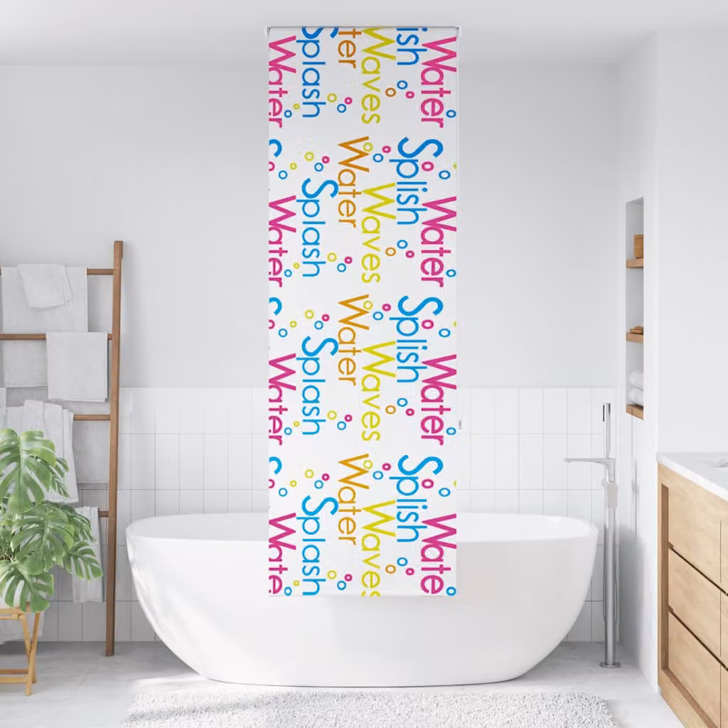 vidaXL Tenda a Rullo Doccia 60x240 cm Larghezza Tessuto 56 cm