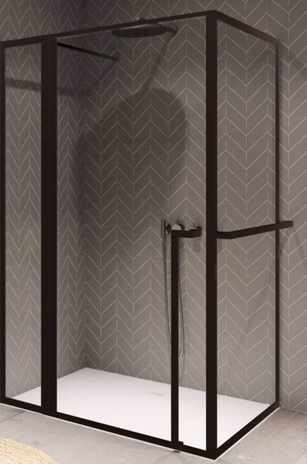 Cabina doccia Riho Lucid 130x100x200 cm nero opaco