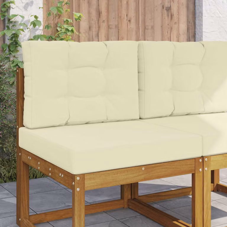 Cuscino quadrato per divano da esterno vidaXL in poliestere, colore beige, 60 x 60 cm