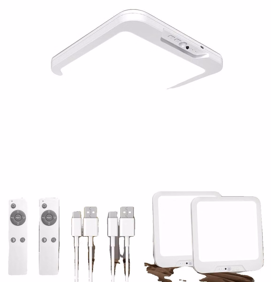 Sensore di movimento per illuminazione interna, funzionamento wireless, con telecomando, confezione da 2