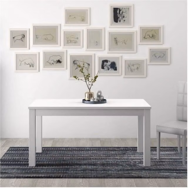 Tavolo allungabile Firenze 120x80 colore bianco frassinato