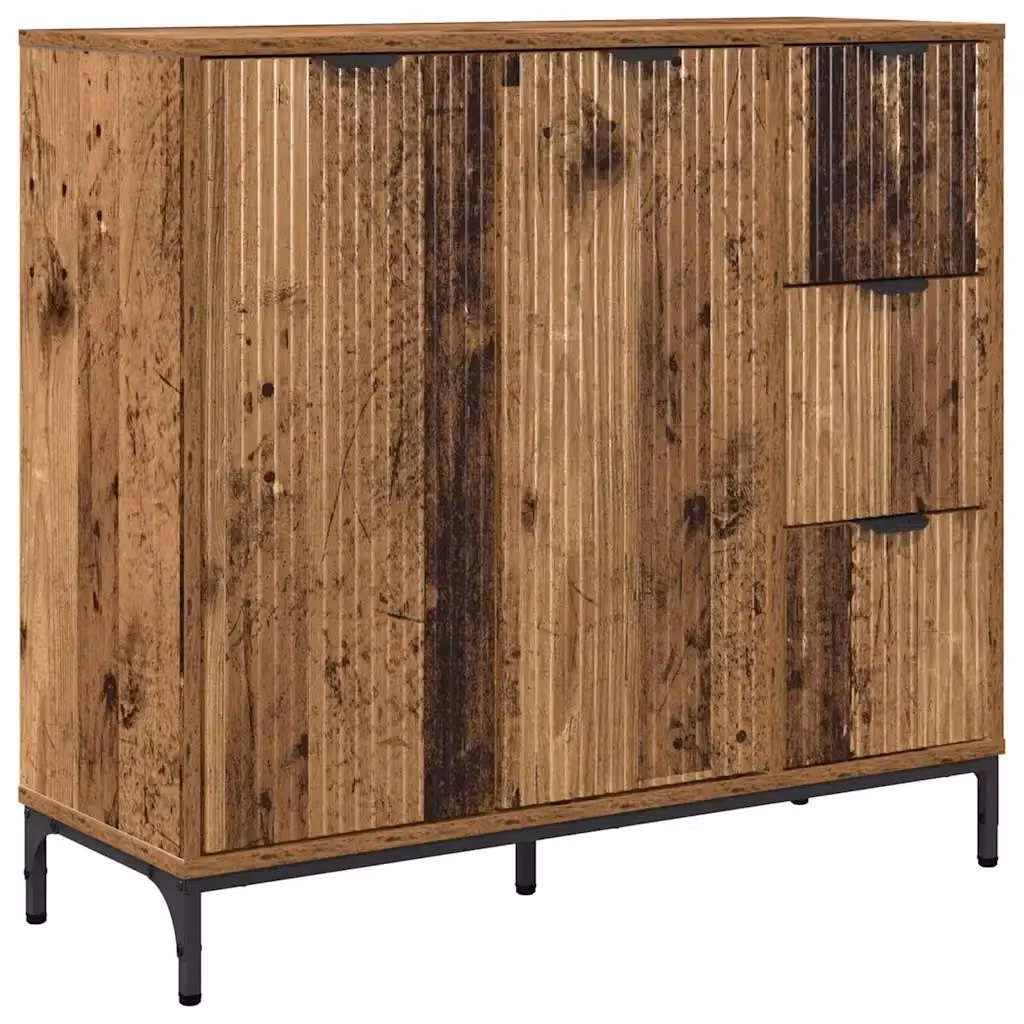 Credenza Buffet Moderno vidaXL in Legno Marrone per Cucina e Soggiorno L: 89,5 cm, P: 33 cm, H: 82 cm – 2