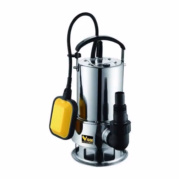 Elettropompa Sommersa Automatica per Acque Sporche Vigor SUB INOX 750 in Acciaio Inox Colore Argento 750 W 220-230V IPX8 – 2
