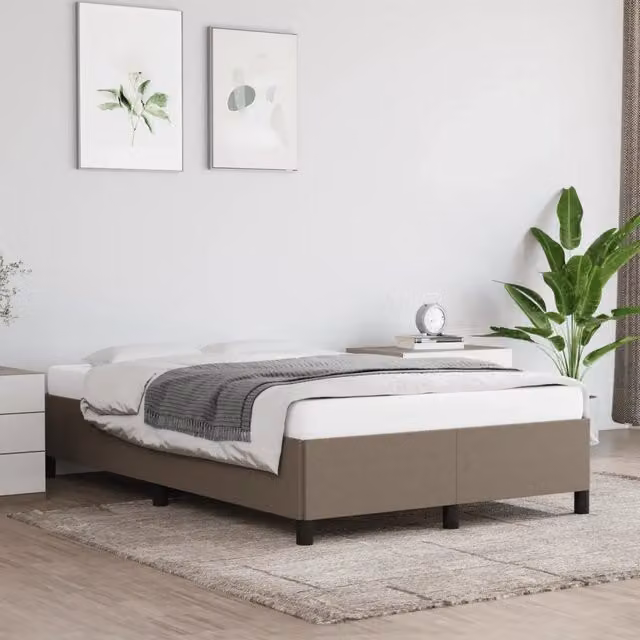 Giroletto vidaXL senza materasso in tessuto beige L/P: 120 x 200 cm