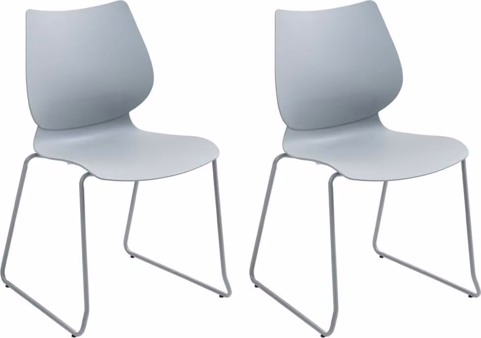 set di 2 sedie lounge per sala da pranzo - Sedie da conferenza - Impilabili e salvaspazio, leggere e robuste