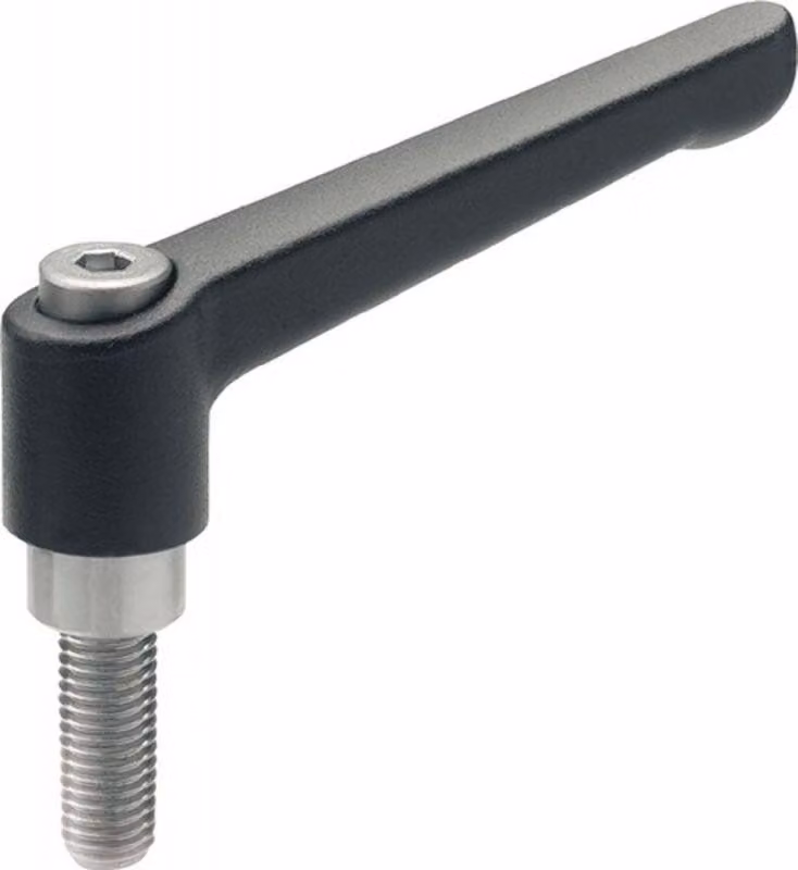 Leva di serraggio regolabile GN 300.1 d1 M 8mm l1 63mm l2 16mm AG GANTER