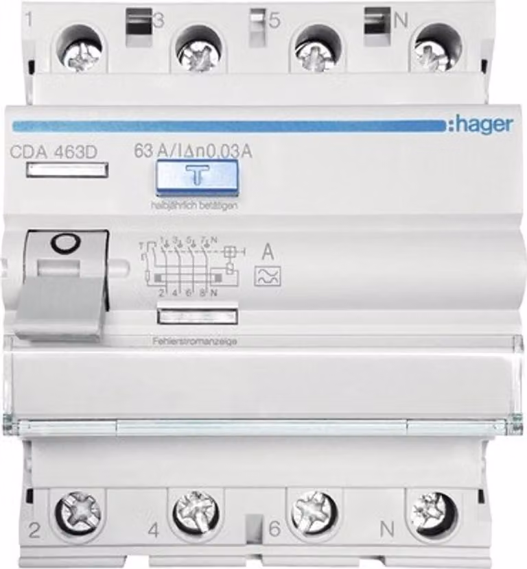 Hager CDA463D Corrente di ingresso: 63 A, tensione di ingresso: 230/400 V