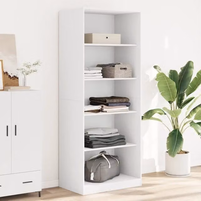 Armadio bianco vidaXL con ripiani interni in MDF per camera da letto o ingresso L/P/H: 80 x 50 x 200 cm