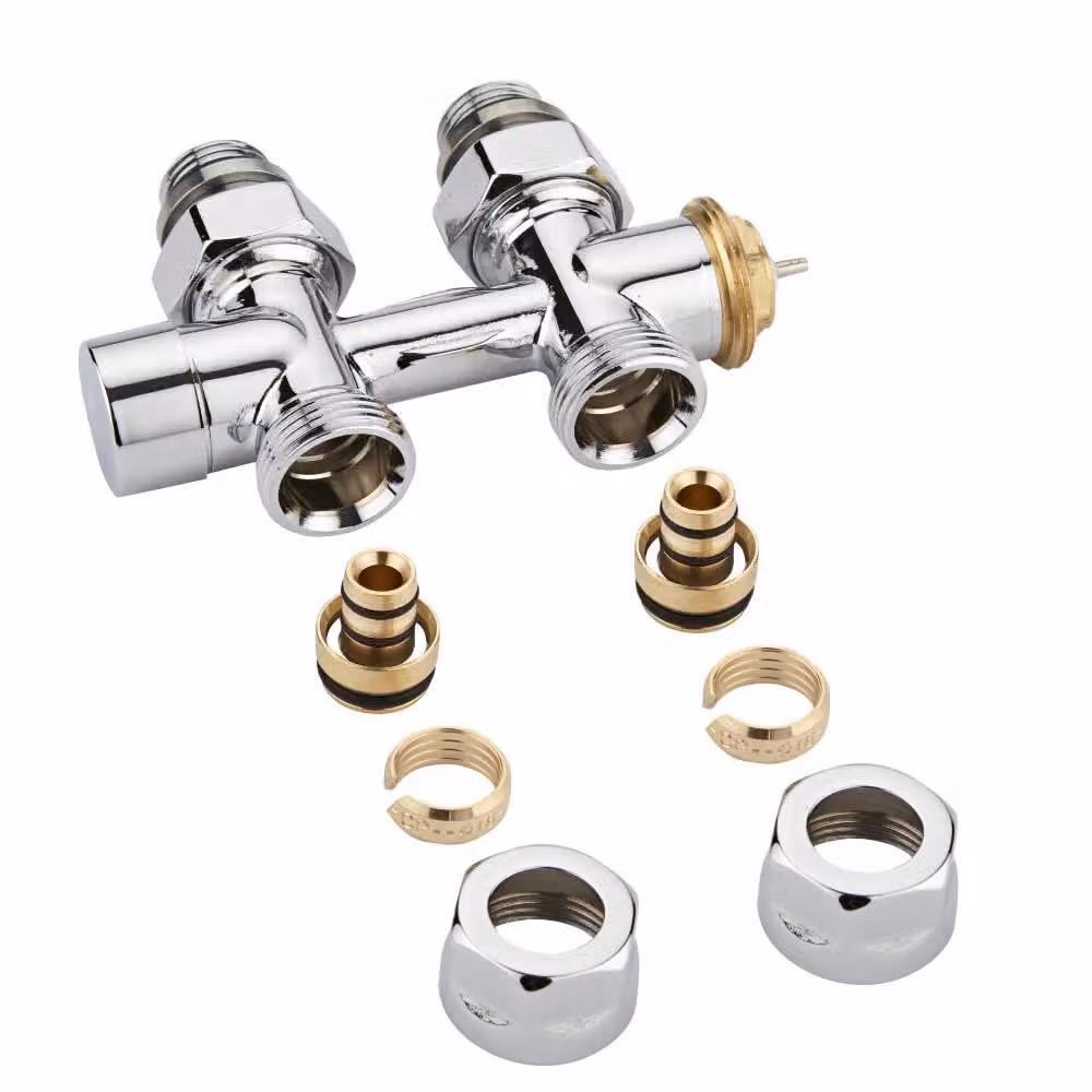 Valvole Termostatiche Diritte Multiblock H per Radiatori con Adattatori Multistrato Ø16mm