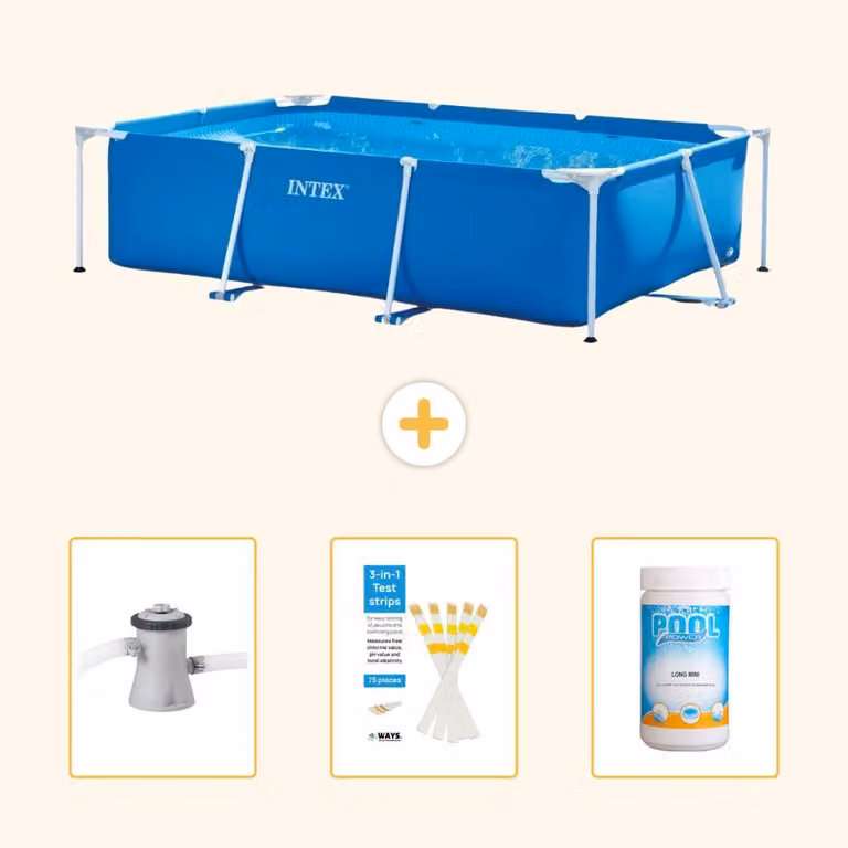 Piscina fuori terra rettangolare - 260x160x65 cm - 4 pezzi - SCB73