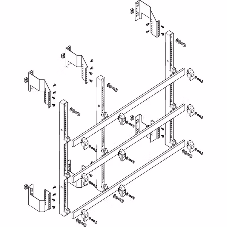 Modulo sbarra collettrice ABN piatto 3FB/5RE 185 mm con CU 30x10 mm, a 3 poli, EBM 150 mm MFSC35963
