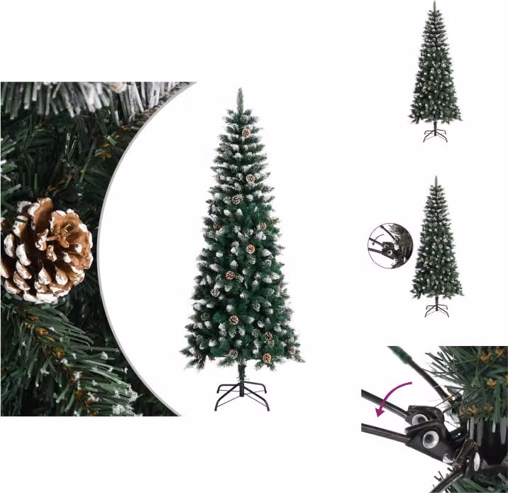 vidaXL Albero di Natale artificiale con supporto verde 210 cm PVC - Alberi di Natale