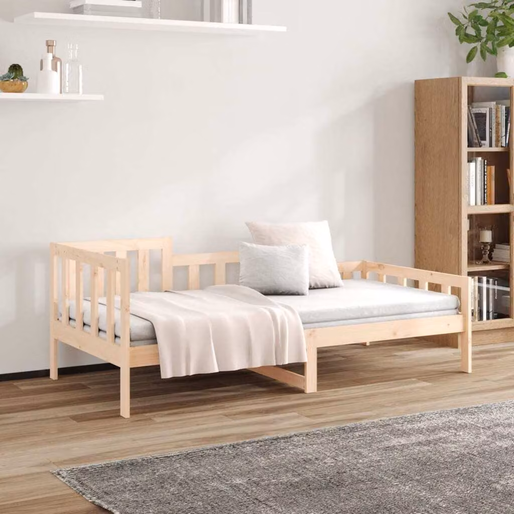The Living Store Letto da giorno 90x200 cm in legno di pino massiccio