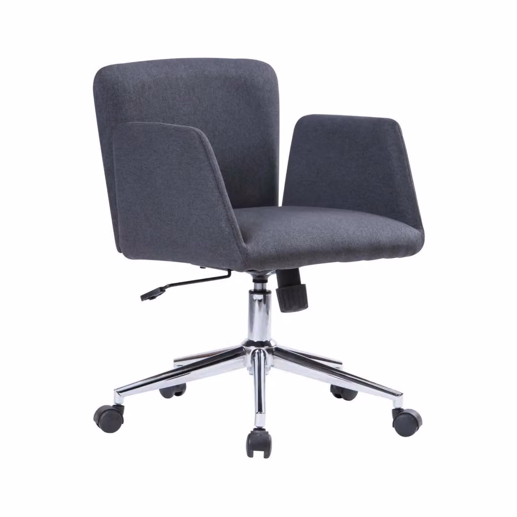 Sedia da ufficio ergonomica Assoro DMORA con braccioli, Grigio, L: 54 cm, P: 55 cm, H: 65/84 cm – 2