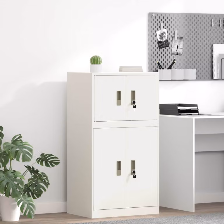 vidaXL Armadio Bianco 60 x 40 x 40 cm Acciaio