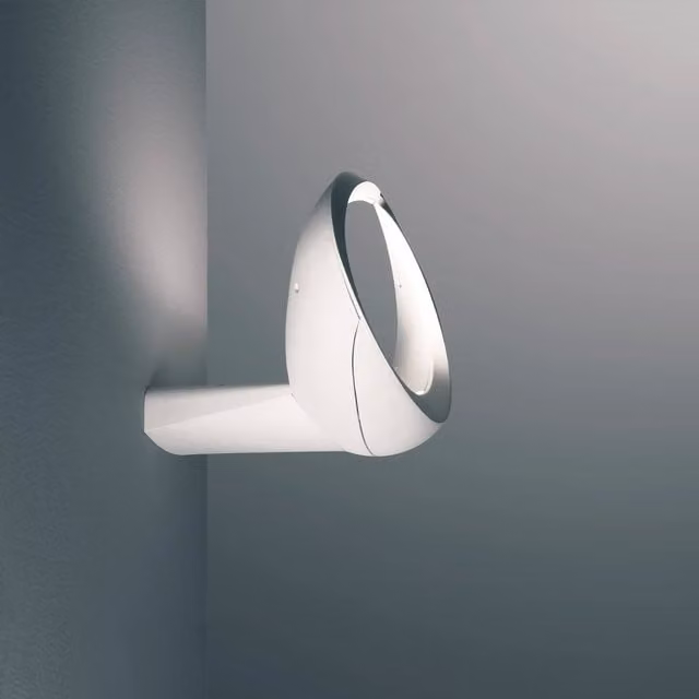 Artemide Cabildo Applique da Parete Moderna in Metallo Bianco con LED Dimmerabile e Luce Bianco Caldo