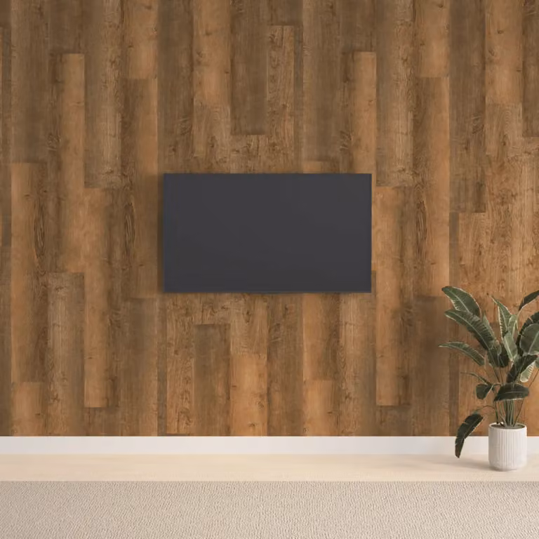 Set di 15 pannelli da parete vidaXL in PVC effetto legno marrone
