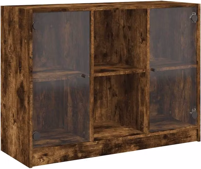 Buffet credenza con cassettiera e mobile contenitore moderno in legno MDF marrone per cucina e soggiorno L 102 cm x P 37 cm x H 75,5 cm