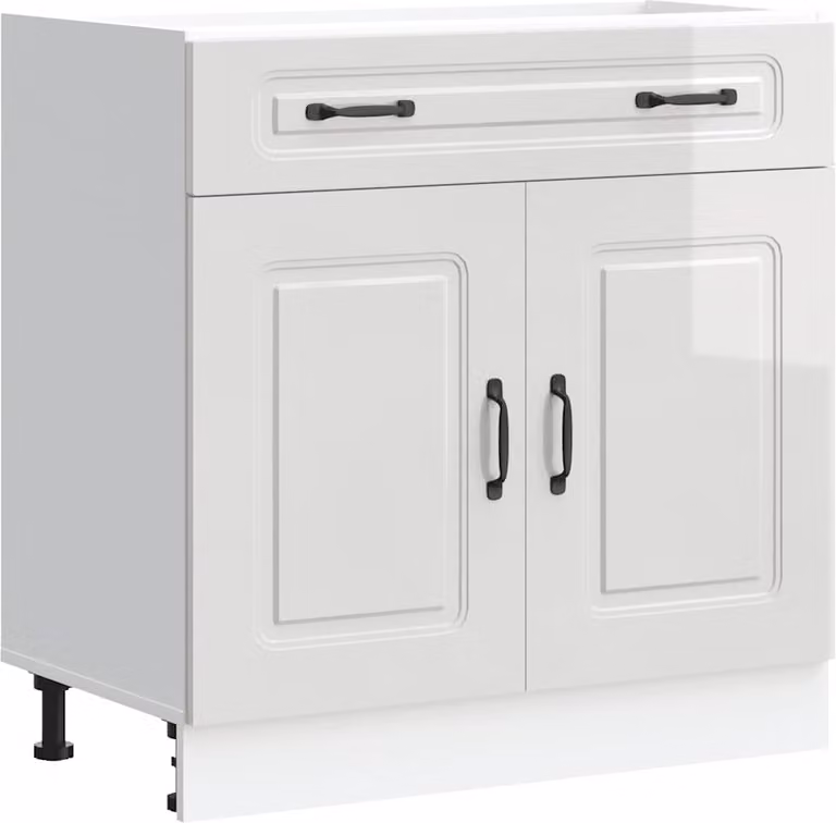 Base da Cucina Kalmar Bianco Lucido in Legno Multistrato