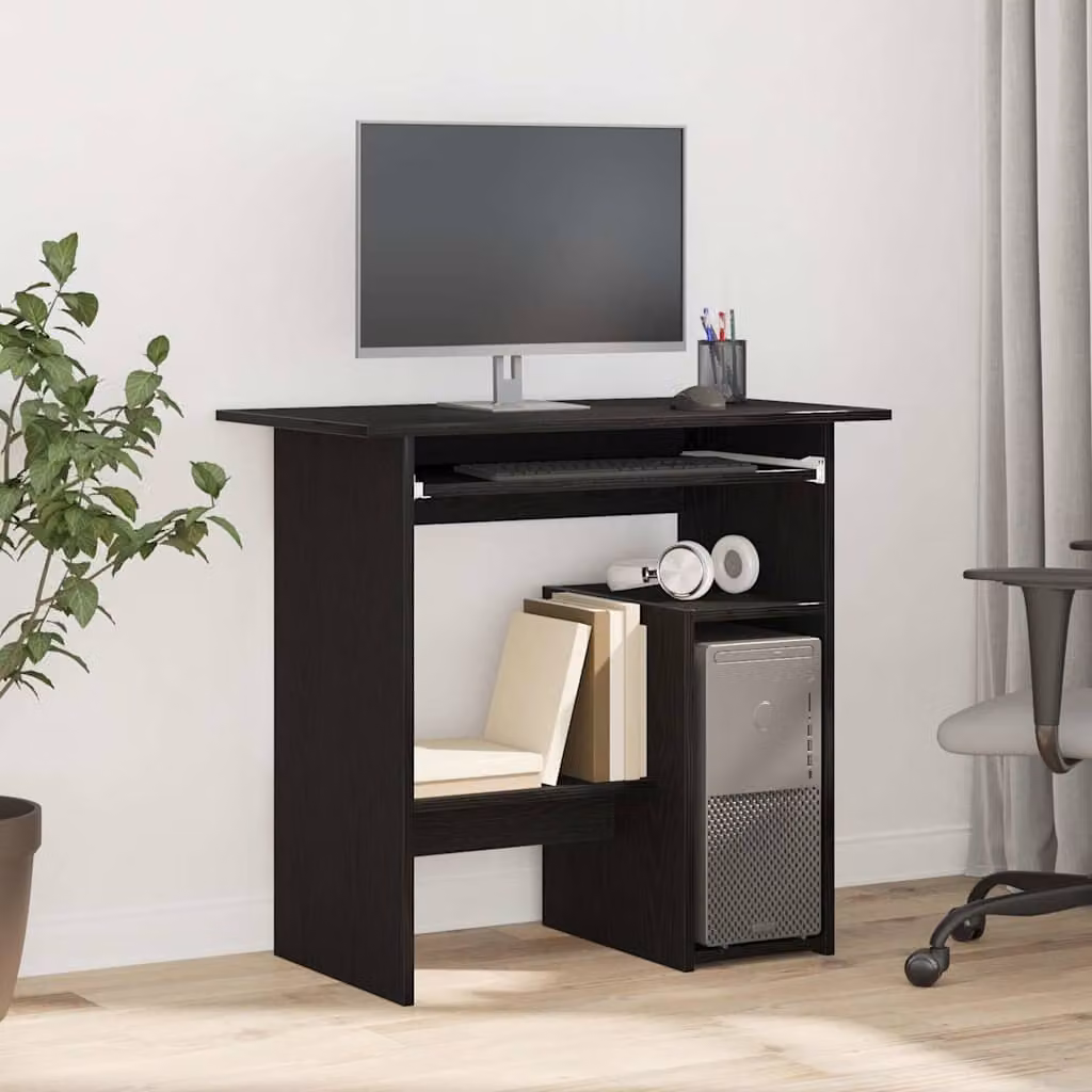 Maison Exclusive - Scrivania effetto rovere nero 80x45x74 cm Materiale ligneo