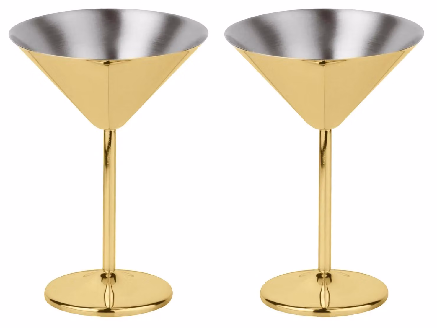 Calici Martini oro Paderno, 2 pezzi
