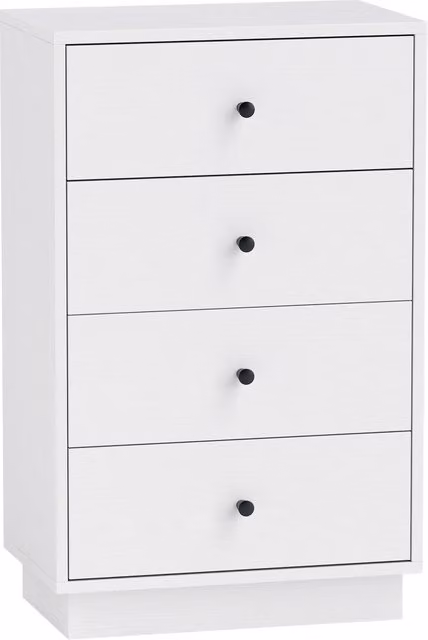 Cassettiera Moderna Xylo con 7 Cassetti Bianco Legno L: 47 cm, P: 29 cm, H: 75 cm