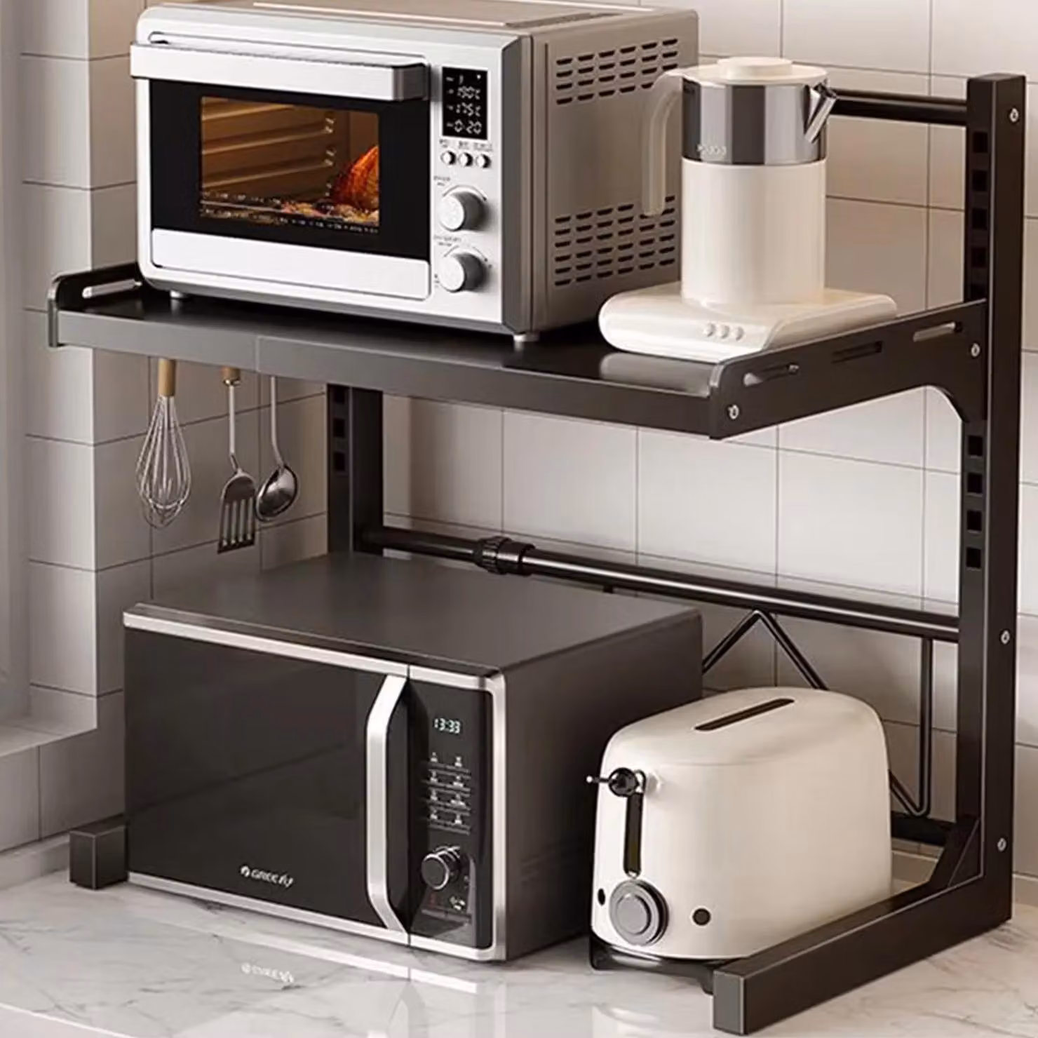 Portaspezie magnetico multistrato, scaffale per spezie da banco, organizer per forno, ripiano per la cucina
