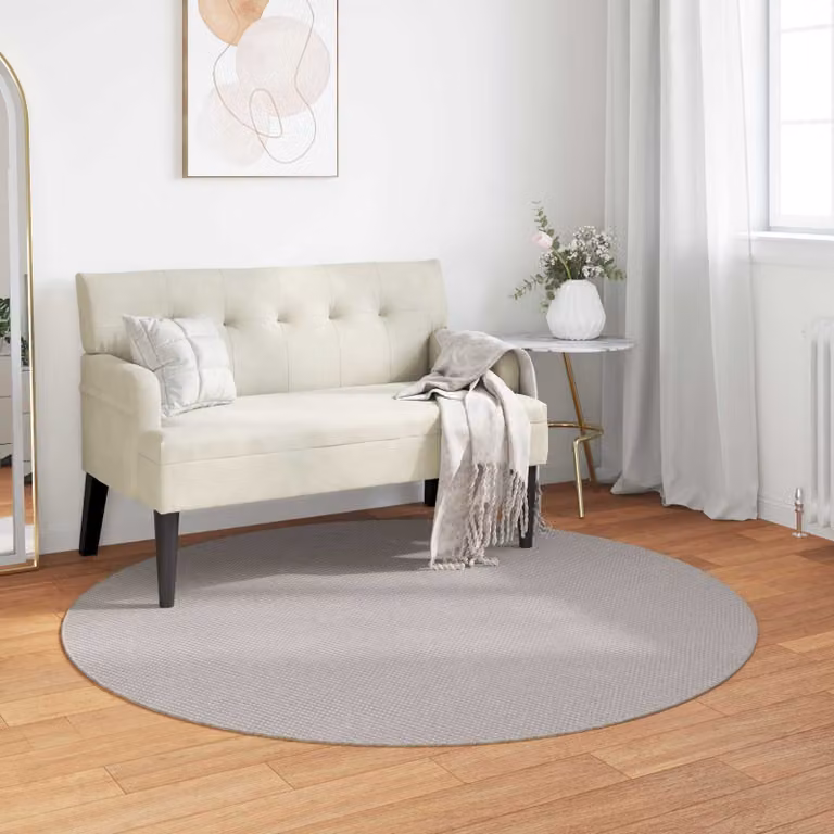 Tappeto rotondo per interni vidaXL LUGO color crema, Ø 160 cm, in poliestere
