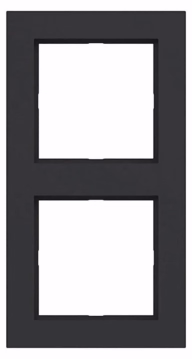 Cornice Hager doppia A.1 WAD6200BM nero notte opaco