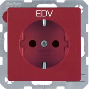Berker 47236022 Presa SCHUKO con EHBS Q.x, rossa